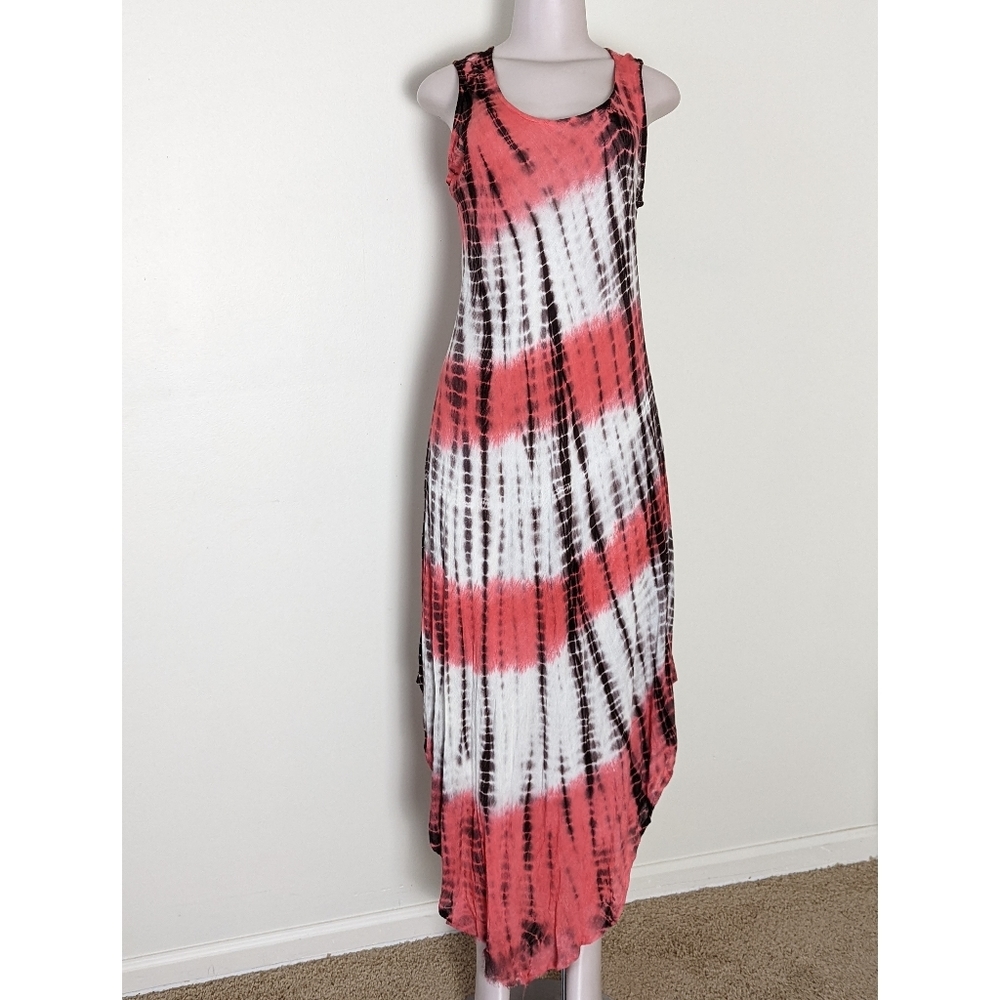 Boho Tie Dye Maxi Dress Size L - Picture 2 of 5